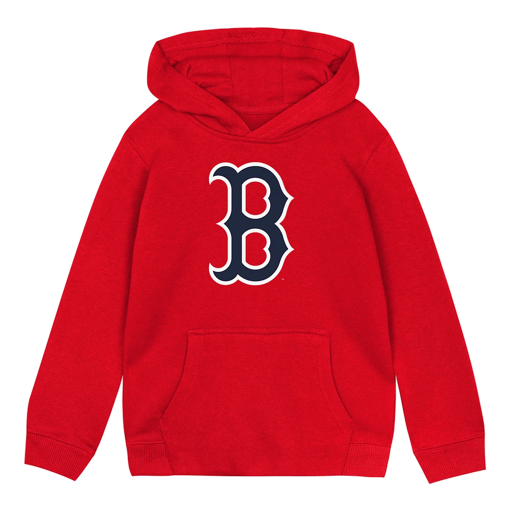 Toddler Red Boston Red Sox Primary Logo Fleece Pullover Hoodie