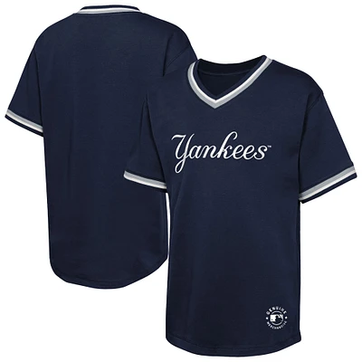 Youth Navy New York Yankees Relief Pitcher V-Neck T-Shirt