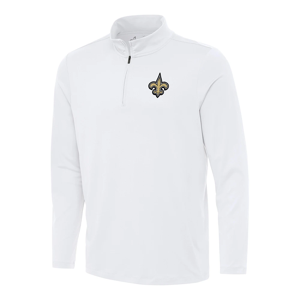 Men's Antigua New Orleans Saints Reprocess Quarter-Zip Top
