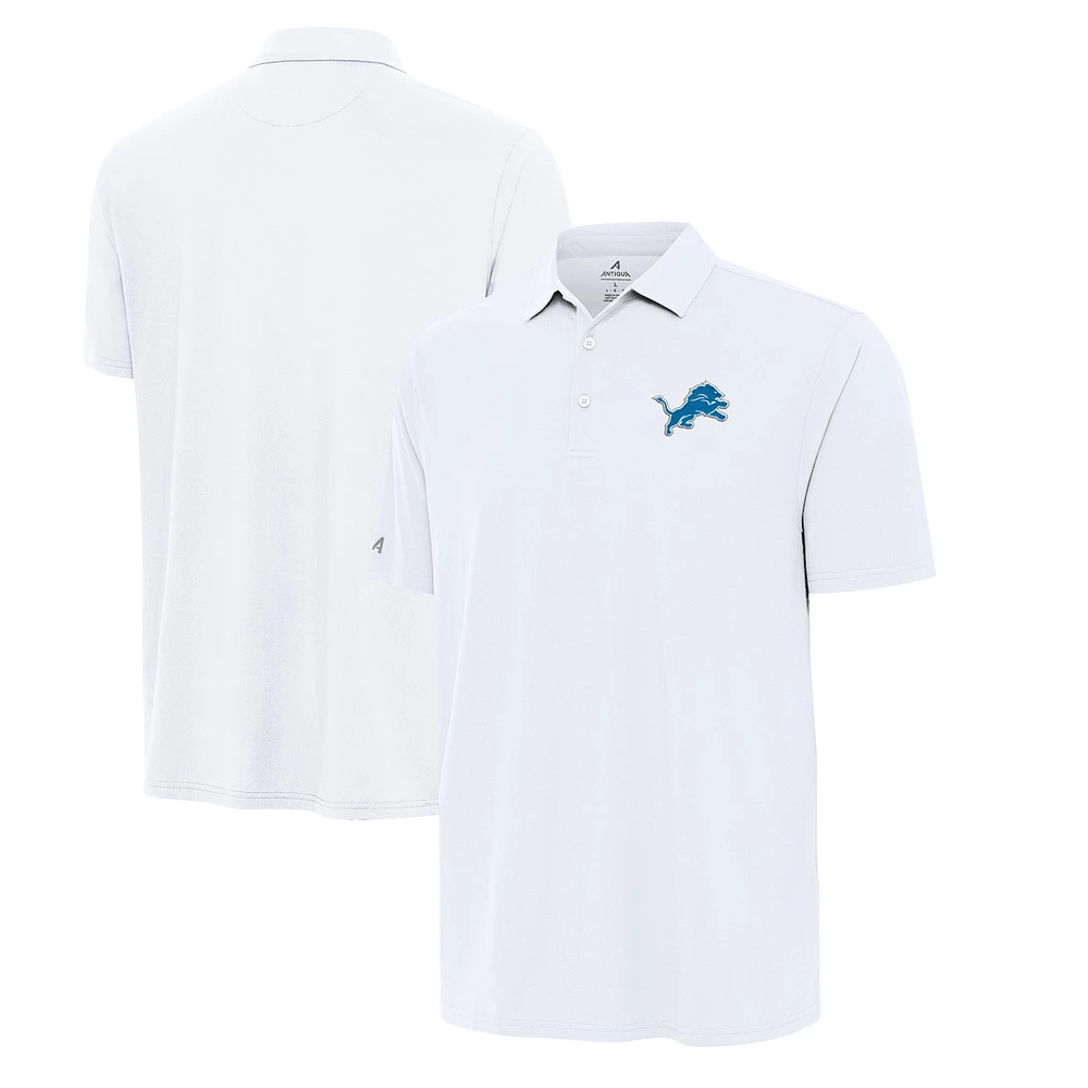 Men's Antigua White Detroit Lions Era Polo
