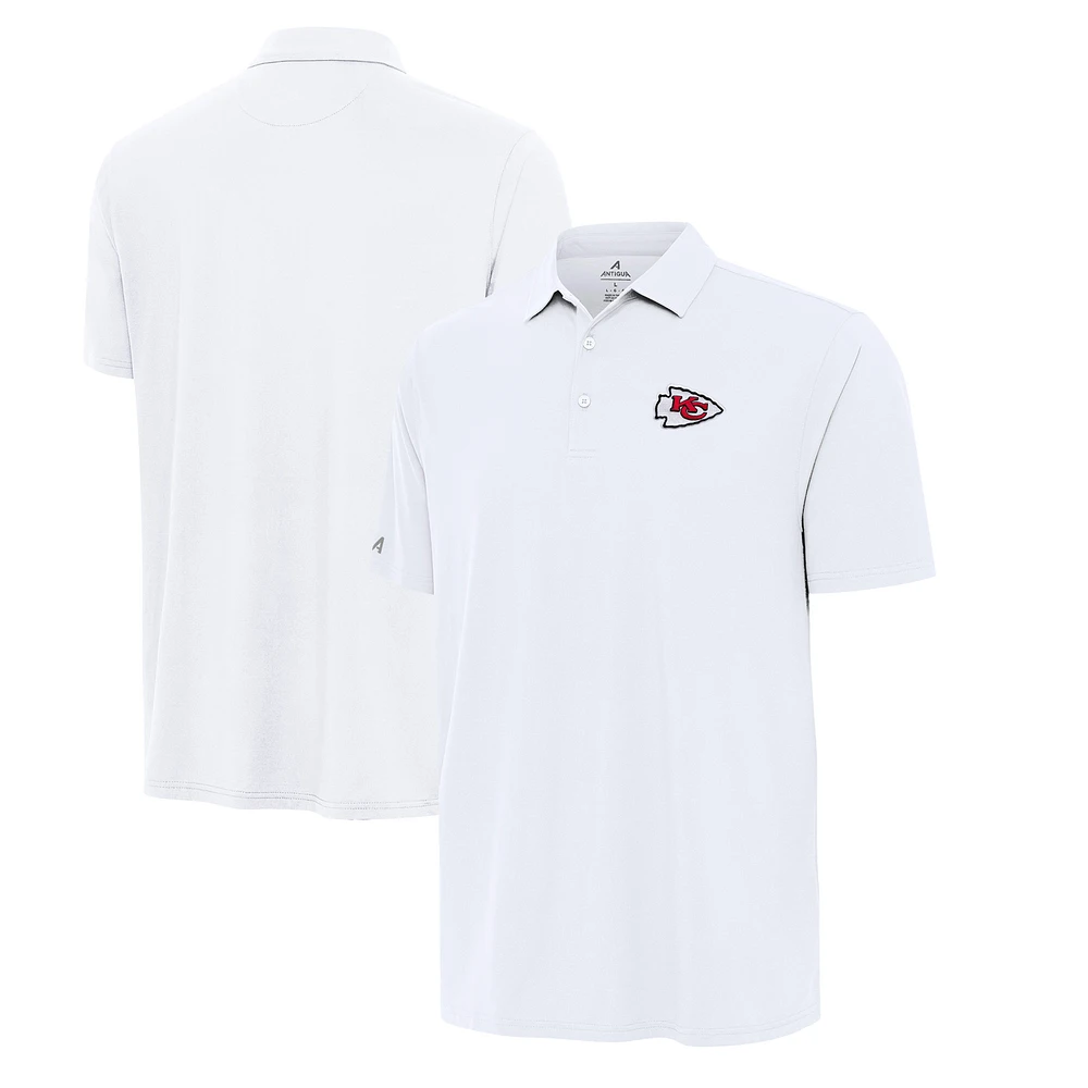 Men's Antigua White Kansas City Chiefs Era Polo