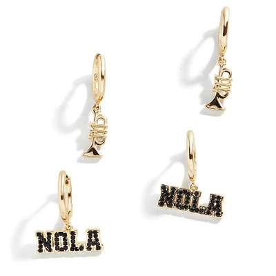 BaubleBar New Orleans Saints Earring Set
