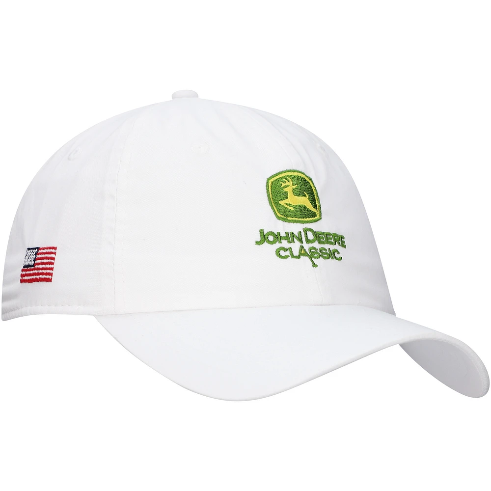 Unisex Ahead White John Deere Classic Shawmut Adjustable Hat