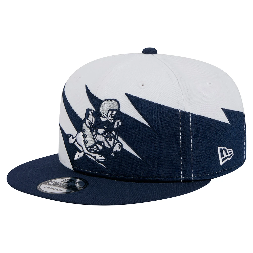 Men's New Era Navy Dallas Cowboys Throwback Jagged 9FiFTY Snapback Hat
