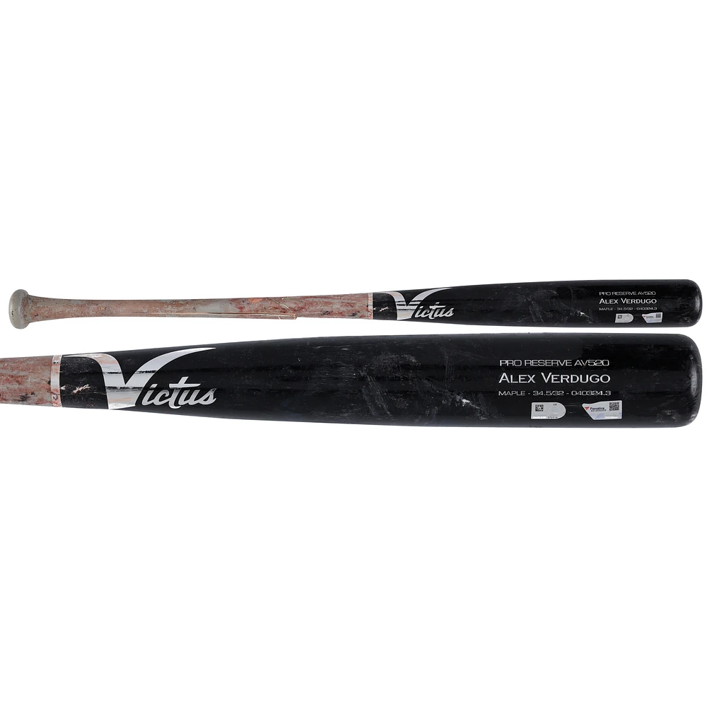 Alex Verdugo New York Yankees Game-Used Black/Brown Victus Broken Bat vs. Oakland Athletics on April 25, 2024