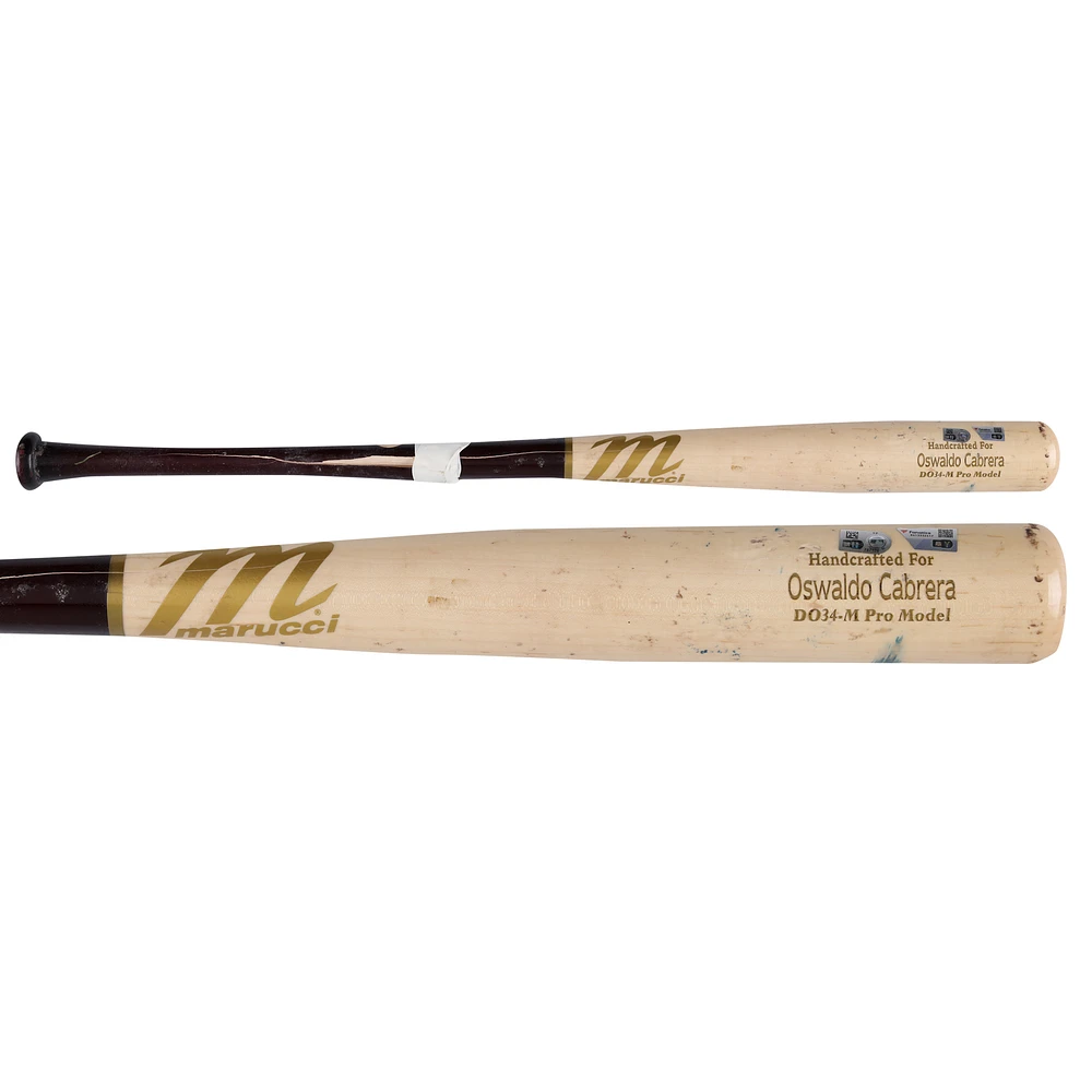 Oswaldo Cabrera New York Yankees Game-Used Tan Marucci Broken Bat vs. Baltimore Orioles on April 30, 2024