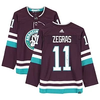 Trevor Zegras Anaheim Ducks Autographed Purple Alternate adidas Authentic Jersey