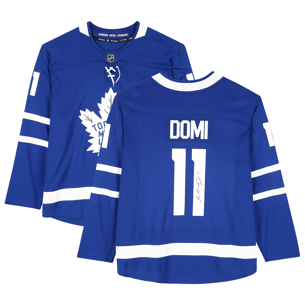Max Domi Toronto Maple Leafs Autographed Blue Fanatics Breakaway Jersey
