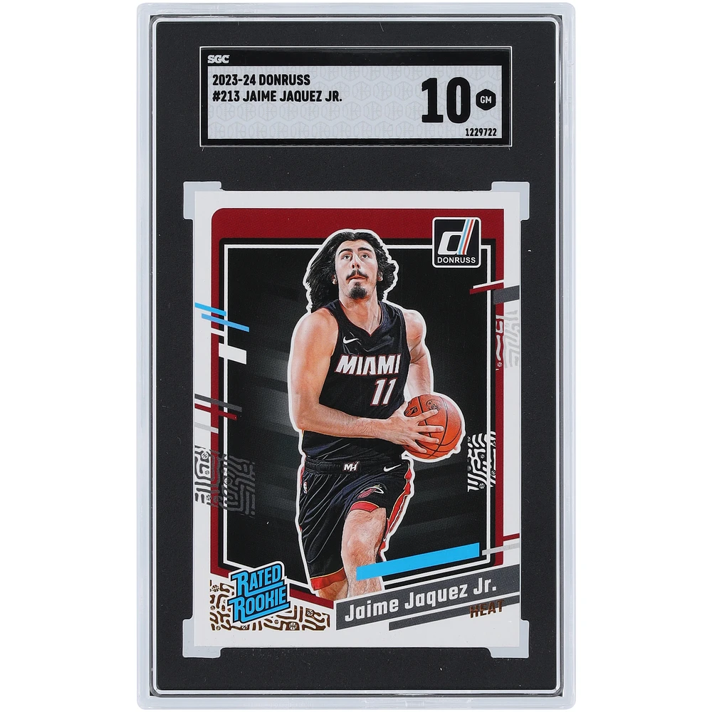 Jaime Jaquez Jr. Miami Heat 2023-24 Panini Donruss Rated Rookie #213 SGC Authenticated 10 Rookie Card