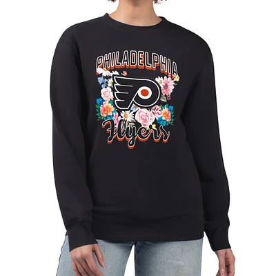 Women's G-III 4Her by Carl Banks Philadelphia Flyers Flower Logo Pullover Sweatshirt
