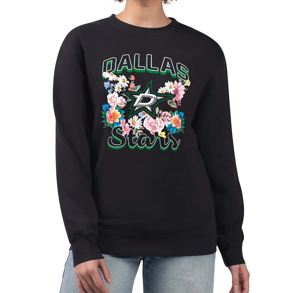 Women's G-III 4Her by Carl Banks Dallas Stars Flower Logo Pullover Sweatshirt