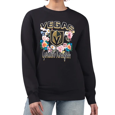 Women's G-III 4Her by Carl Banks Vegas Golden Knights Flower Logo Pullover Sweatshirt