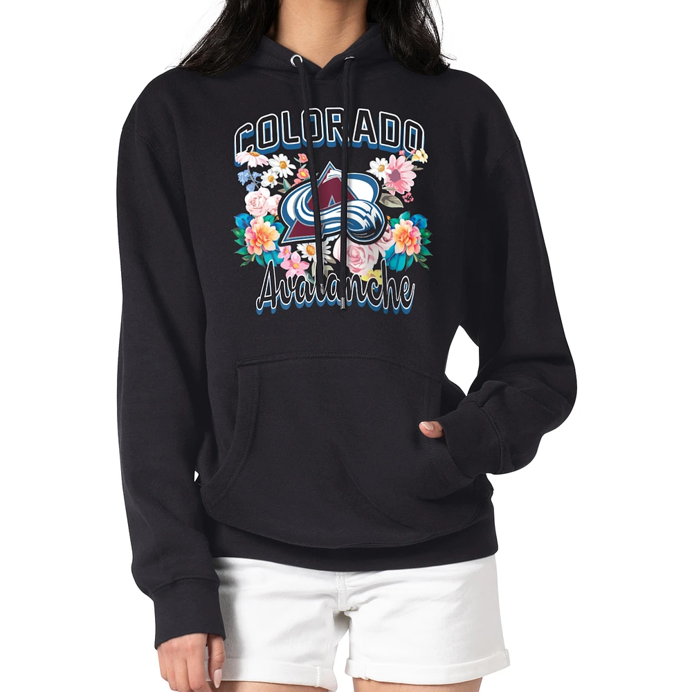 Women's G-III 4Her by Carl Banks Colorado Avalanche Flower Logo Pullover Hoodie