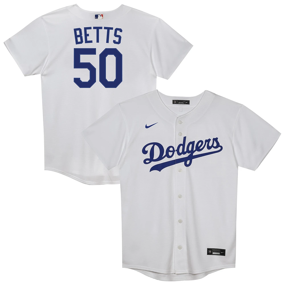 Preschool Nike Mookie Betts White Los Angeles Dodgers Home Replica Player Jersey