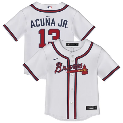Infant Nike Ronald Acuña Jr. White Atlanta Braves Home Replica Jersey