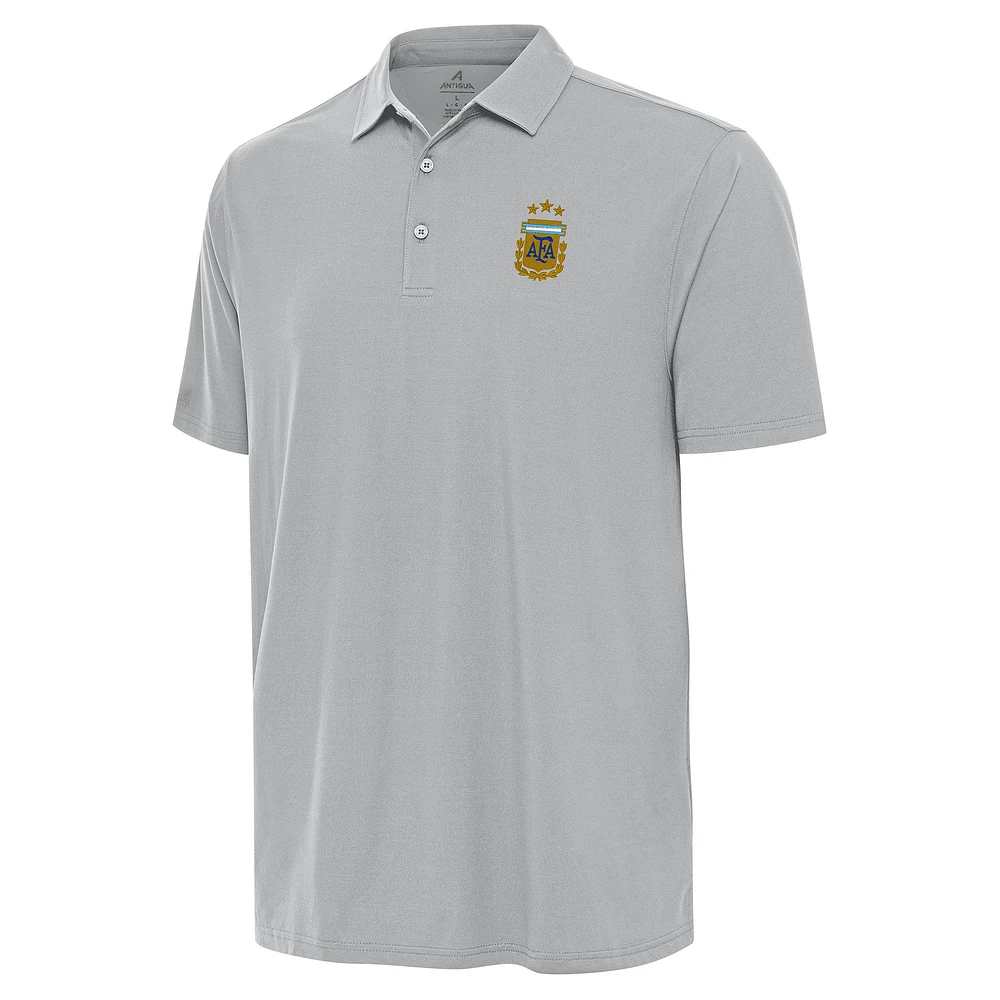 Men's Antigua Gray Argentina National Team Era Solid Polo