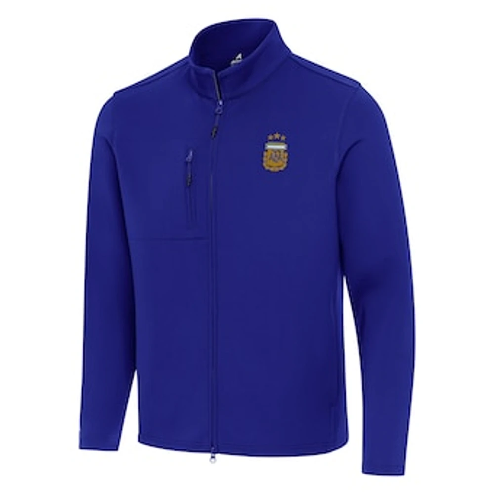 Men's Antigua Royal Argentina National Team Objection Full-Zip Jacket