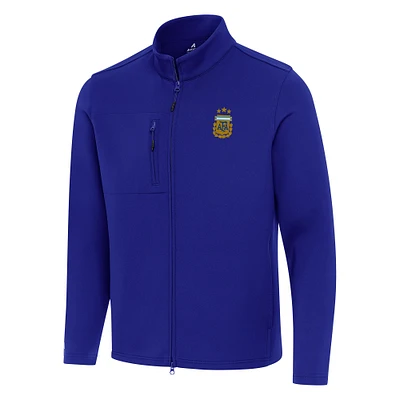 Men's Antigua Royal Argentina National Team Objection Full-Zip Jacket