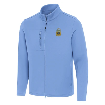 Men's Antigua Powder Blue Argentina National Team Objection Full-Zip Jacket