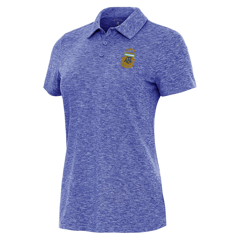 Women's Antigua Heather Royal Argentina National Team Matter Polo