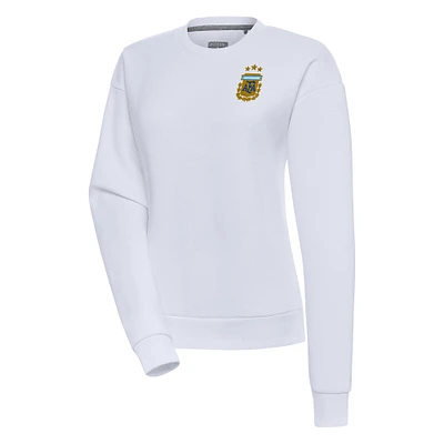 Women's Antigua White Argentina National Team Victory Pullover Sweatshirt