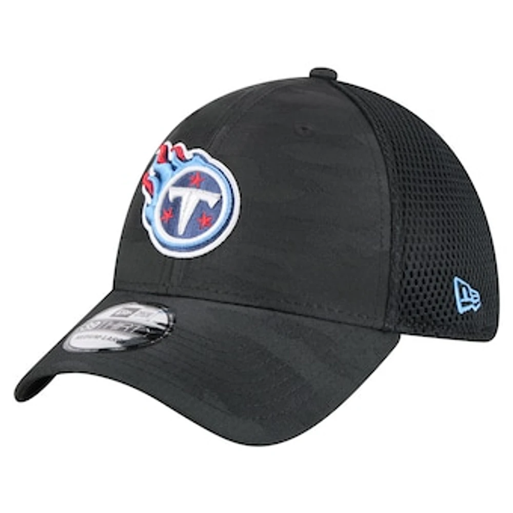 Men's New Era Black Tennessee Titans Active Camo 39THIRTY Flex Hat