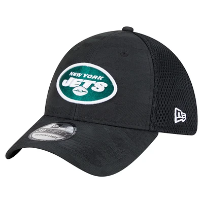 Men's New Era Black York Jets Active Camo 39THIRTY Flex Hat