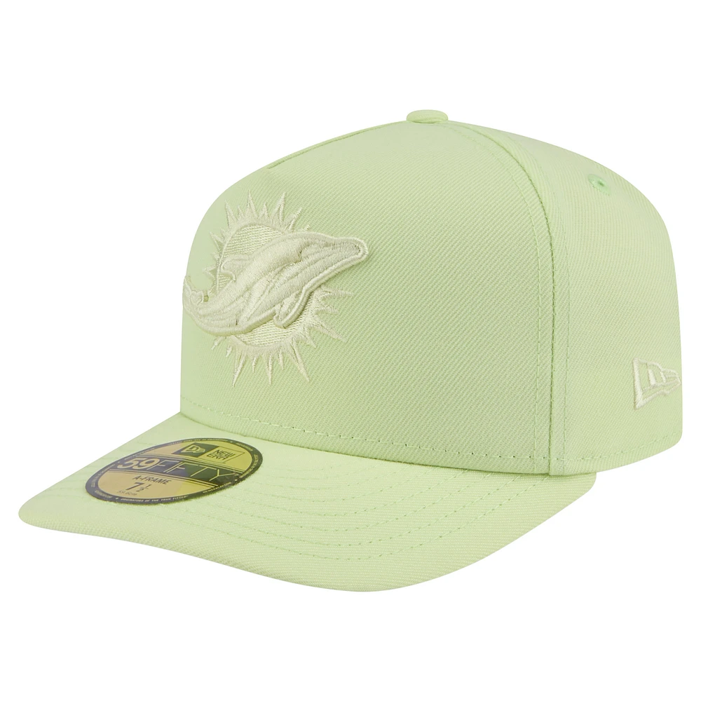 Men's New Era Light Miami Dolphins Color Pack A-Frame 59FIFTY Fitted Hat