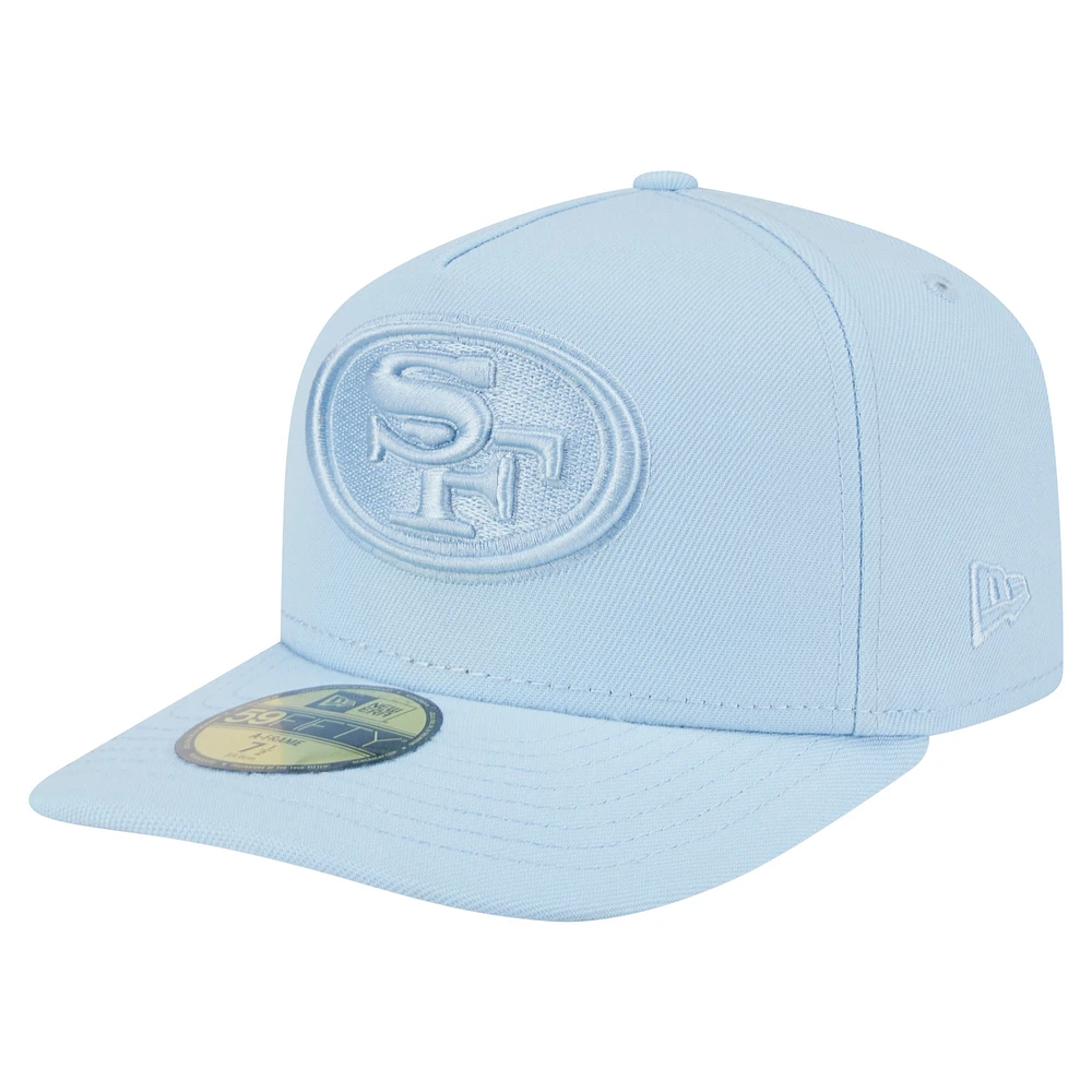 Men's New Era Light Blue San Francisco 49ers Color Pack A-Frame 59FIFTY Fitted Hat