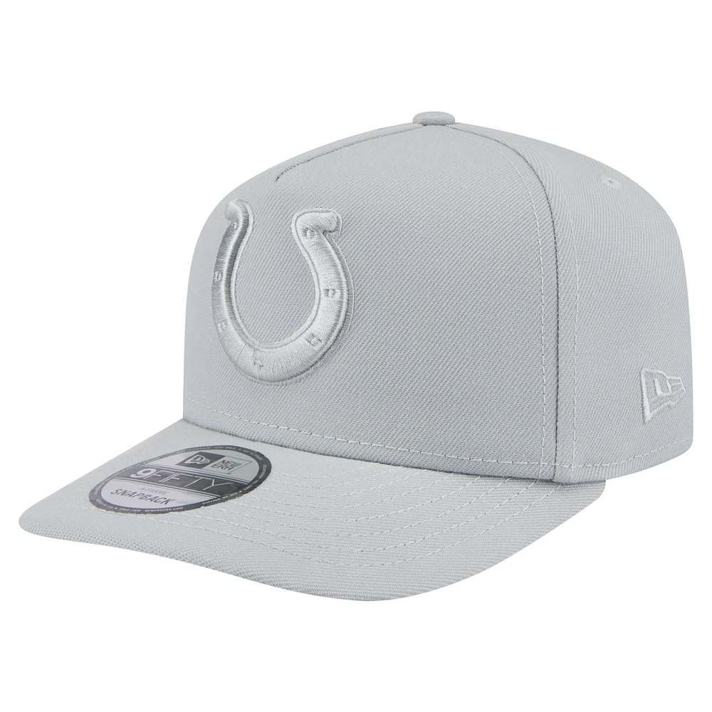 Men's New Era Gray Indianapolis Colts Color Pack 9FIFTY Snapback Hat