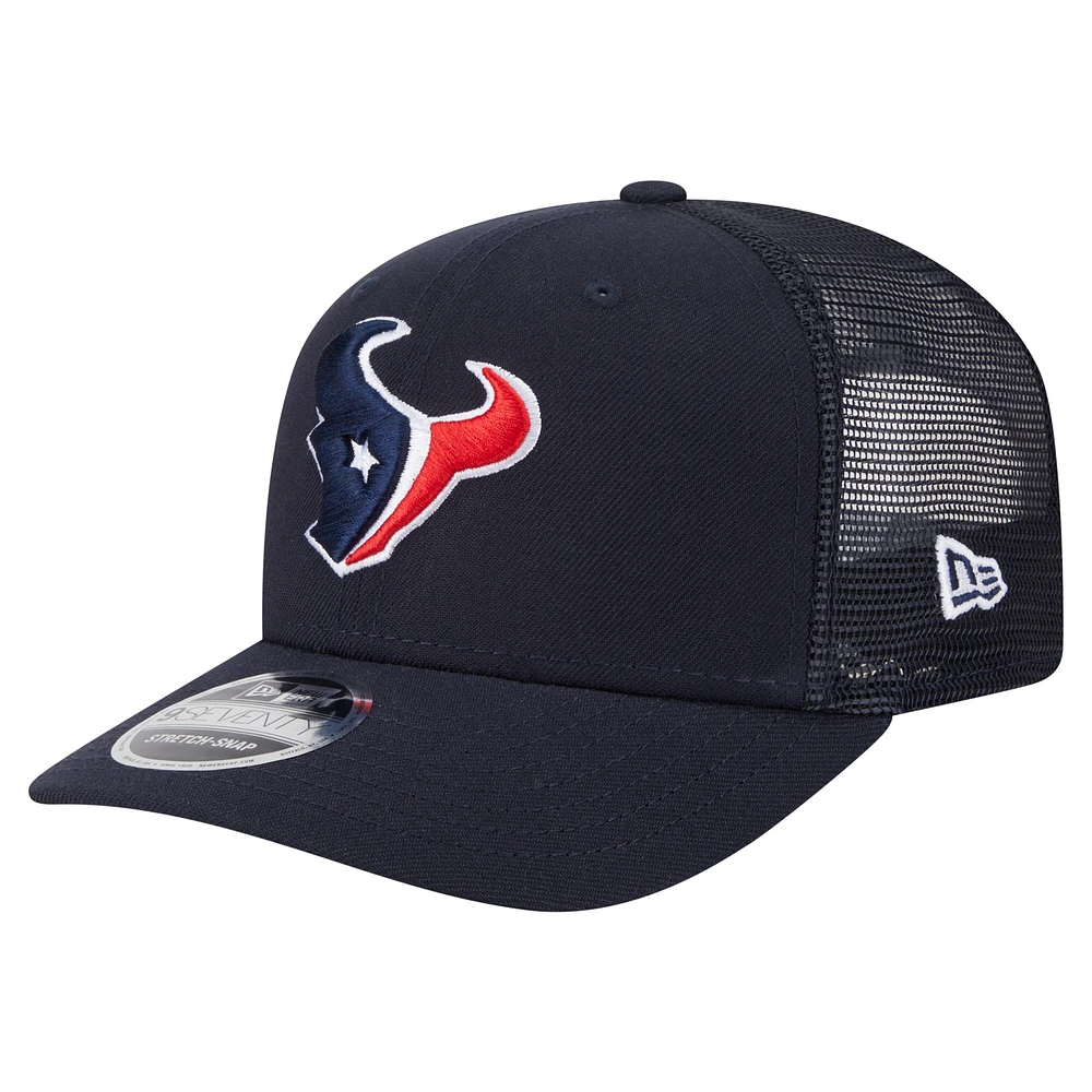 Men's New Era Navy Houston Texans Main Trucker 9SEVENTY Stretch-Snap Hat