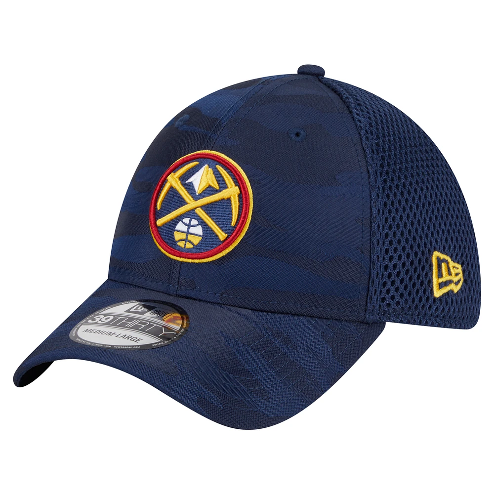 Men's New Era Navy Denver Nuggets Subtle Camo 39THIRTY Flex Hat