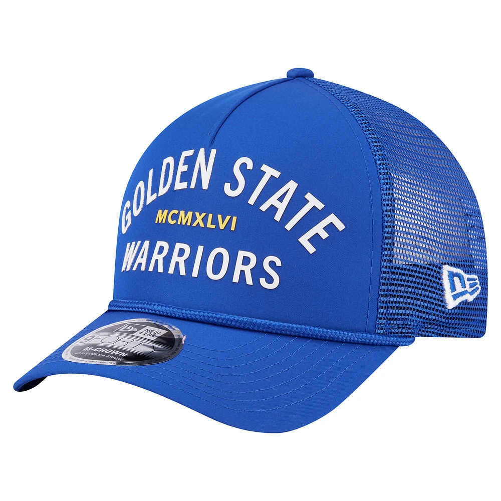Men's New Era Royal Golden State Warriors Minimalist 9FORTY M-Crown Adjustable Hat