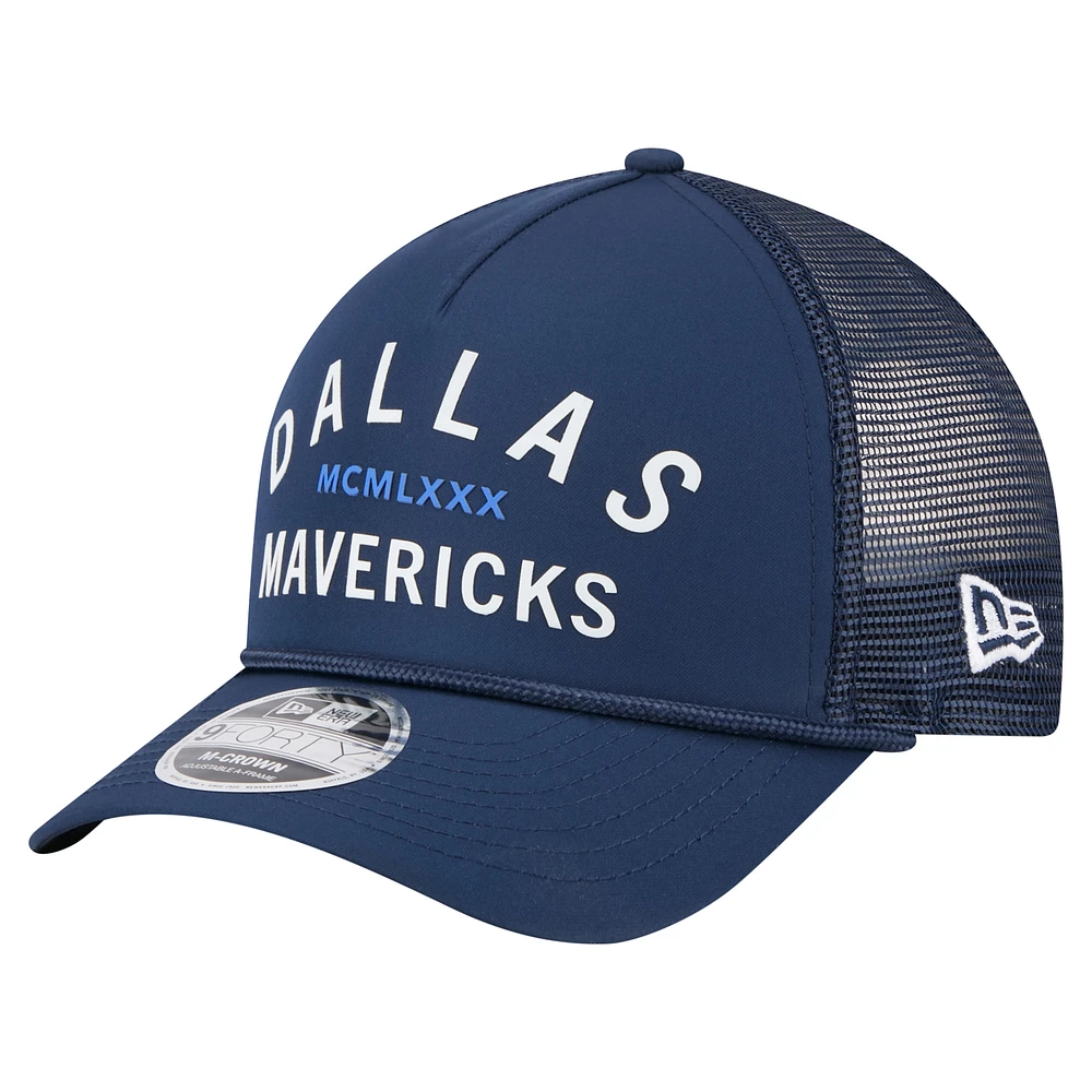 Men's New Era Navy Dallas Mavericks Minimalist 9FORTY M-Crown Adjustable Hat