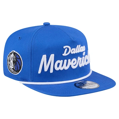 Men's New Era Blue Dallas Mavericks Team Text Golfer Snapback Hat