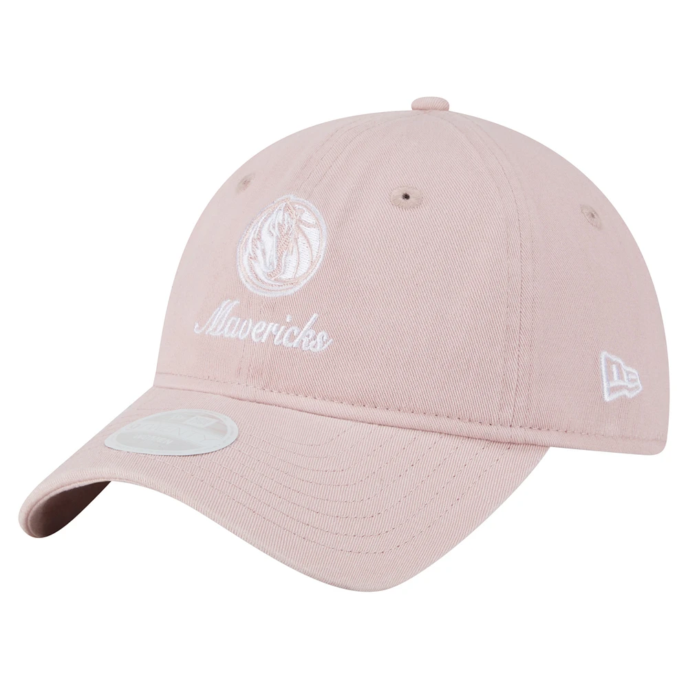 Women's New Era Pink Dallas Mavericks Gameday Preppy 9TWENTY Adjustable Hat