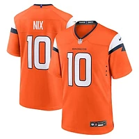 Youth Nike Bo Nix Orange Denver Broncos Game Jersey