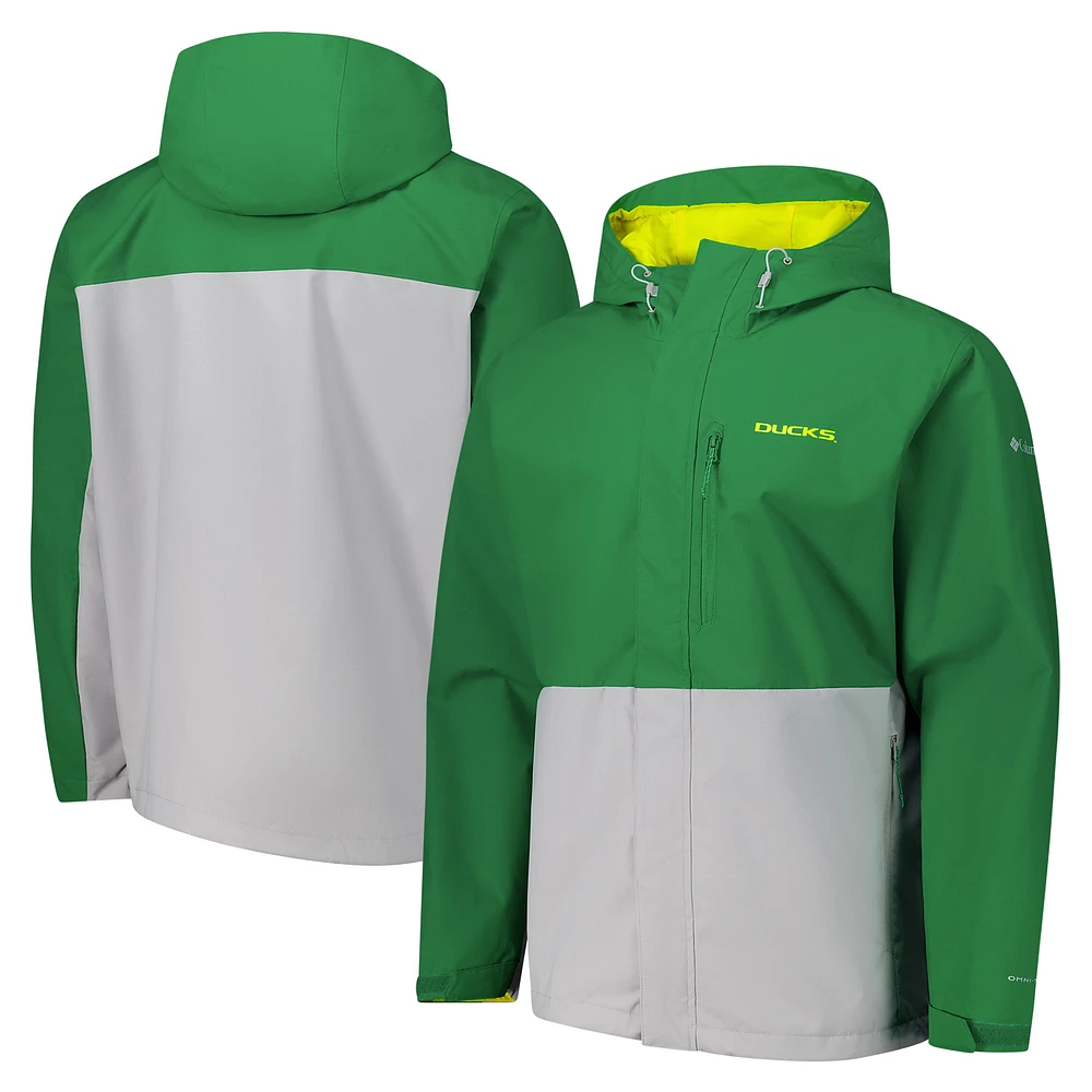 Men's Columbia Green Oregon Ducks Field Bound Omni-Tech™ Full-Zip Jacket