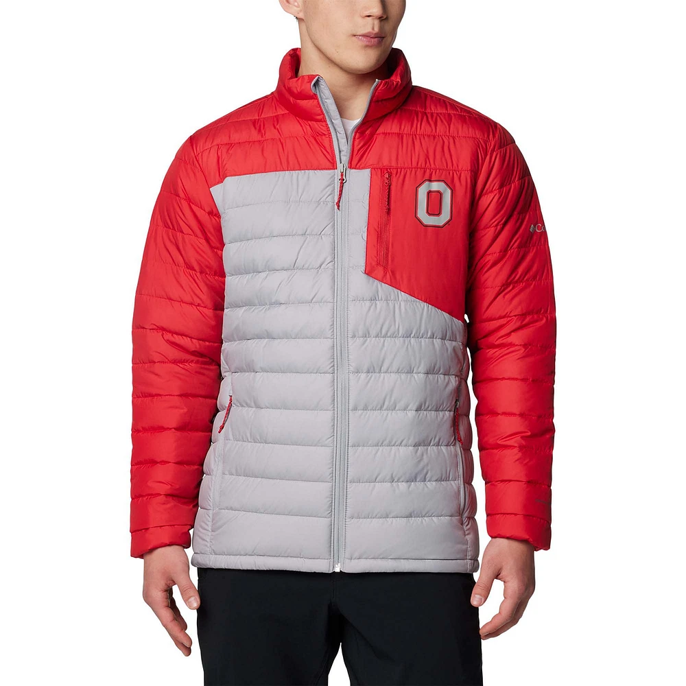 Men's Columbia Gray Ohio State Buckeyes Double Blitz Omni-Heat Infinity Insulated Full-Zip Jacket
