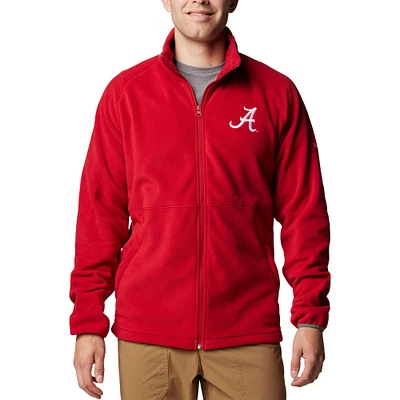Men's Columbia Crimson Alabama Tide Flanker IV Fleece Raglan Full-Zip Jacket
