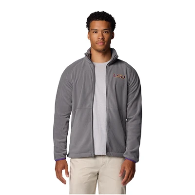 Men's Columbia Gray LSU Tigers Flanker IV Fleece Raglan Full-Zip Jacket