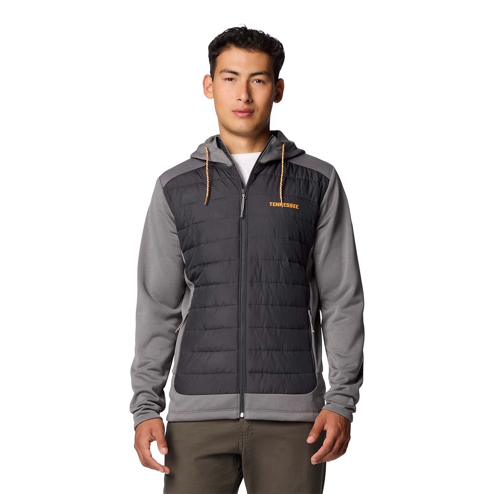 Men's Columbia Charcoal/Gray Tennessee Volunteers Out-Shield Hybrid Full-Zip Hoodie Jacket