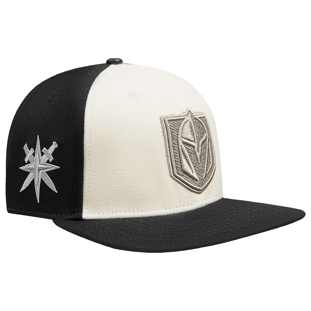 Men's Pro Standard Cream Vegas Golden Knights French Terry Snapback Hat