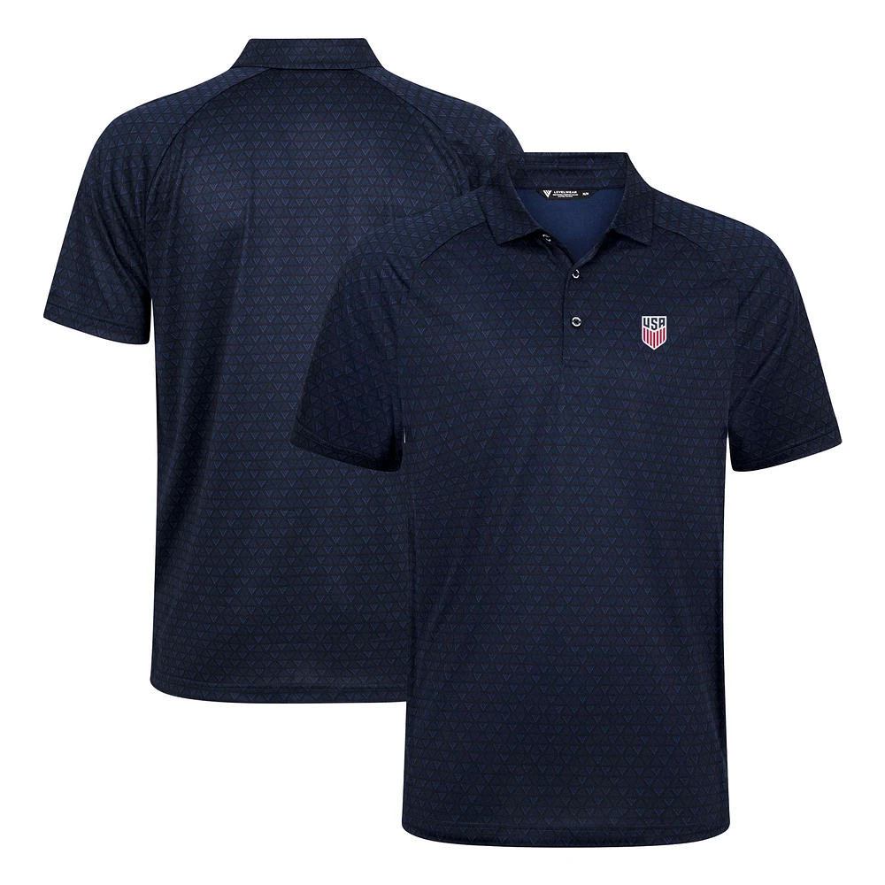 Men's Levelwear Navy USMNT Cobalt Polo