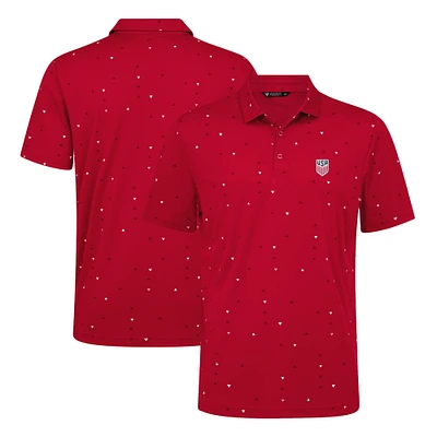 Men's Levelwear Red USMNT Confetti Polo