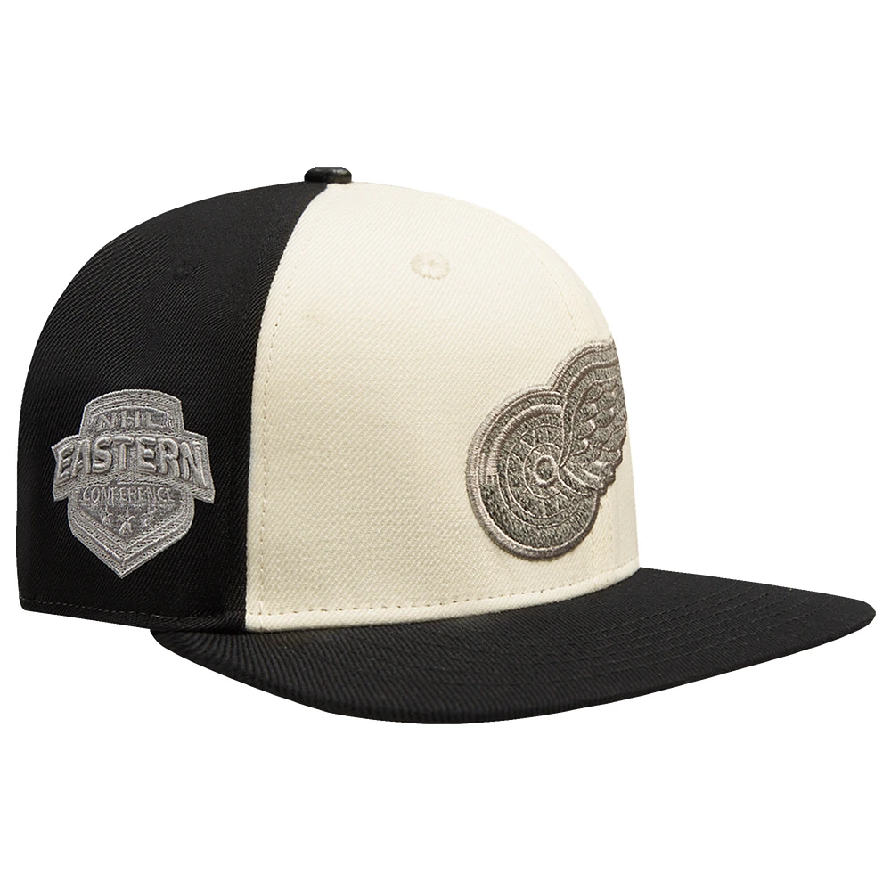 Men's Pro Standard Cream Detroit Red Wings French Terry Snapback Hat