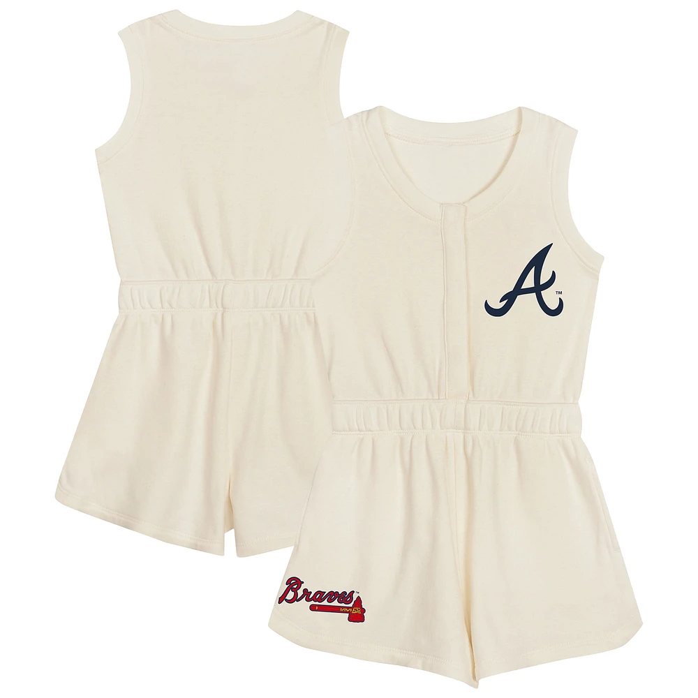 Toddler Cream Atlanta Braves Power Tank Romper