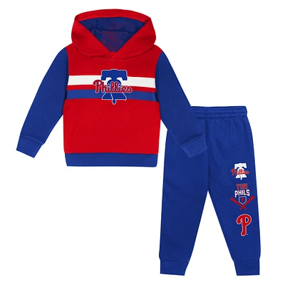 Toddler Red/Royal Philadelphia Phillies Wind Up Pullover Hoodie and Sweatpants Set