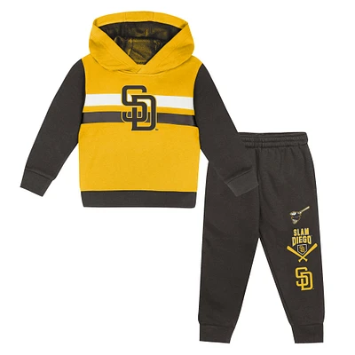 Toddler Gold/Brown San Diego Padres Wind Up Pullover Hoodie and Sweatpants Set