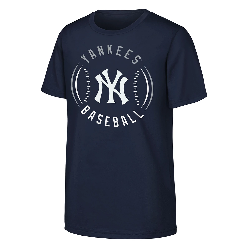Youth Navy New York Yankees Golden Glove T-Shirt